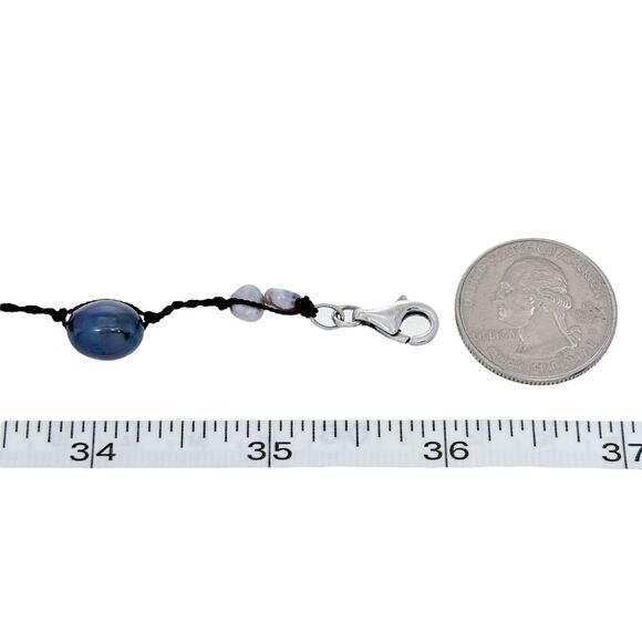 Silpada Sterling Silver 925 Hematite Pearl Chalcedony Beaded Necklace 36" N1796 - Picture 4 of 5